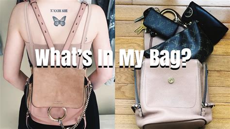 chloe faye backpack medium vs small|WHAT'S IN MY BAG .